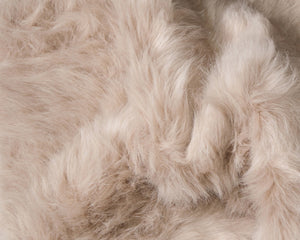 HomeRoots 3' X 5' Ombre Faux Fur Area Rug – Luxurious, Washable, Non-Skid Design for Cozy Modern Spaces Taupe 476672