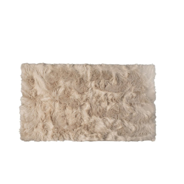 HomeRoots 3' X 5' Ombre Faux Fur Area Rug – Luxurious, Washable, Non-Skid Design for Cozy Modern Spaces Taupe 476672