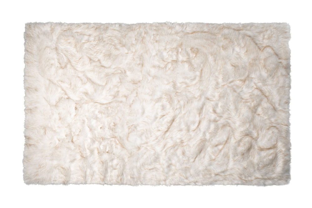 Homeroots 5' X 8' Ombre Tan Faux Fur Washable Non Skid Area Rug  Acrylic 476673