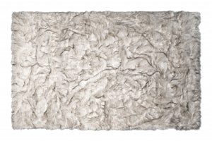 Homeroots 5' X 8' Chocolate Faux Fur Ombre Non Skid Area Rug  Faux Fur 476674