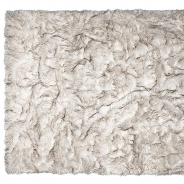 HomeRoots 5' X 8' Ombre Faux Fur Area Rug - Plush, Washable, Non-Skid Design for Ultimate Comfort & Style Chocolate 476674