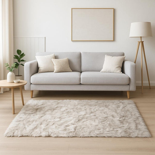 HomeRoots 5' X 8' Ombre Faux Fur Area Rug - Plush, Washable, Non-Skid Design for Ultimate Comfort & Style Chocolate 476674