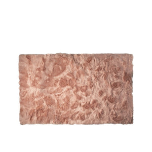 HomeRoots 5' X 8' Ombre Faux Fur Area Rug - Plush, Washable, Non-Skid Design for Ultimate Comfort & Style Dusty Rose 476676