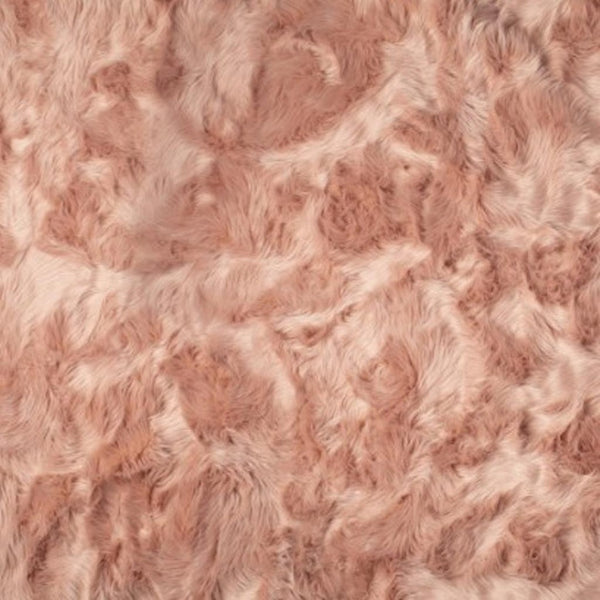 HomeRoots 5' X 8' Ombre Faux Fur Area Rug - Plush, Washable, Non-Skid Design for Ultimate Comfort & Style Dusty Rose 476676