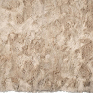 HomeRoots 5' X 8' Ombre Faux Fur Area Rug - Plush, Washable, Non-Skid Design for Ultimate Comfort & Style Taupe 476677