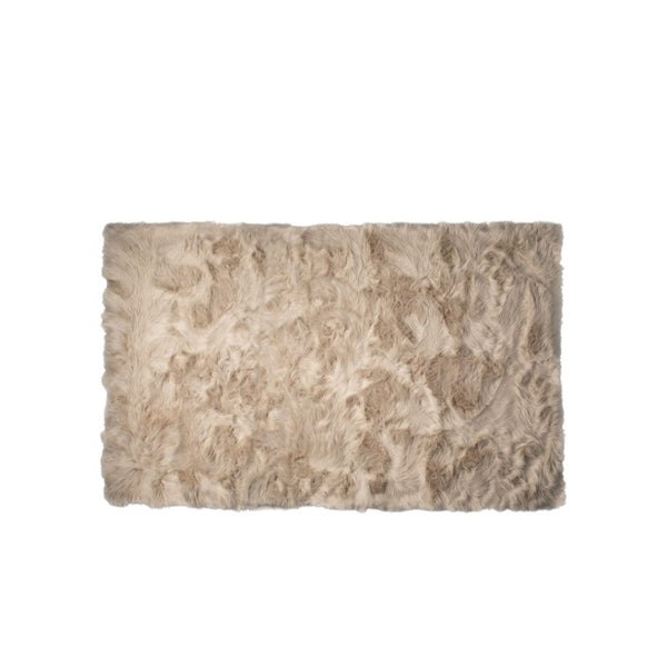 HomeRoots 5' X 8' Ombre Faux Fur Area Rug - Plush, Washable, Non-Skid Design for Ultimate Comfort & Style Taupe 476677