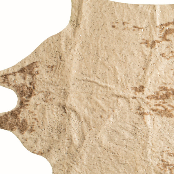 Homeroots 4' X 5' Off White And Silver Faux Cowhide Non Skid Area Rug  Faux Cowhide 476678