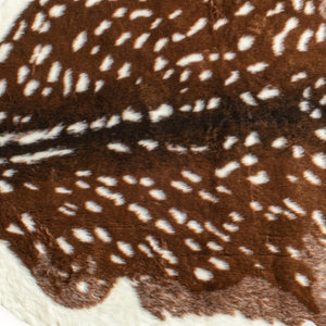 HomeRoots 4' Faux Cowhide Animal Print Area Rug - Soft, Washable, and Stylish for Modern Living Spaces 4' X 5' 476680