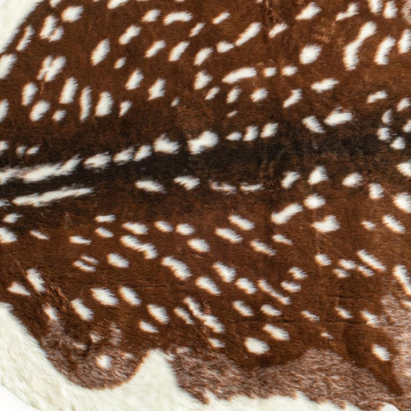 HomeRoots 4' Faux Cowhide Animal Print Area Rug - Soft, Washable, and Stylish for Modern Living Spaces 4' X 5' 476680