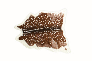 Homeroots 5' X 8' Off White And Brown Faux Cowhide Tufted Washable Non Skid Area Rug  Acrylic 476683