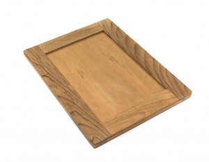 Homeroots 15" Brown Accent Solid Wood Mirror  Teak 476684