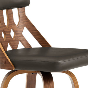 Homeroots 26" Brown Swivel Backless Counter Height Bar Chair   476785