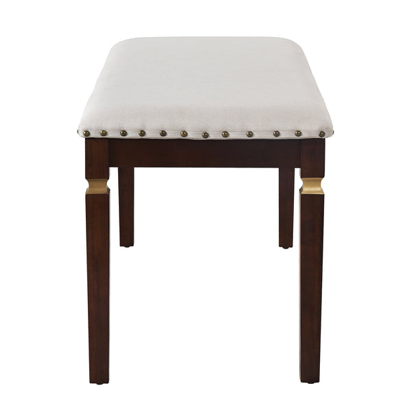 English Elm 6-Piece Kitchen Dining Set with 60" Rectangular Table, Tufted High-Back Chairs & Bench, Durable Wood Espresso N752S001080P