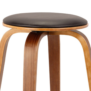 HomeRoots 25" Brown Iron Swivel Backless Bar Chair – Modern, Comfortable Seating for Kitchen or Home Bars 476808