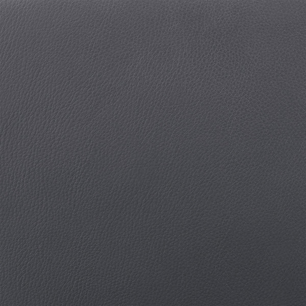 Homeroots 26" Gray And Black Faux Leather And Iron Counter Height Swivel Bar Chair   476817