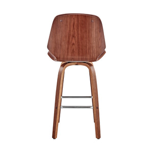 Homeroots 26" Brown Swivel Counter Height Bar Chair   476869