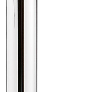 Homeroots 24" Cream And Silver Iron Swivel Adjustable Height Bar Chair   476878