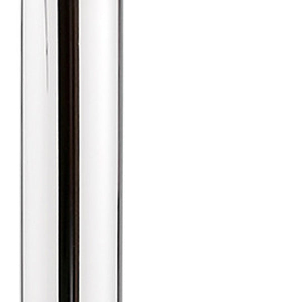 Homeroots 24" Cream And Silver Iron Swivel Adjustable Height Bar Chair   476878