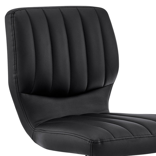 Homeroots 25" Black Iron Swivel Adjustable Height Bar Chair   476895