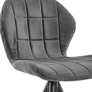 Homeroots 30" Charcoal And Black Iron Bar Height Bar Chair   476961