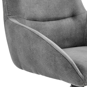 Homeroots 26" Charcoal And Black Iron Counter Height Bar Chair   476962