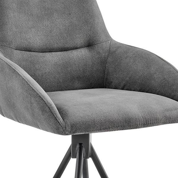 Homeroots 29" Charcoal And Black Iron Bar Height Bar Chair   476963