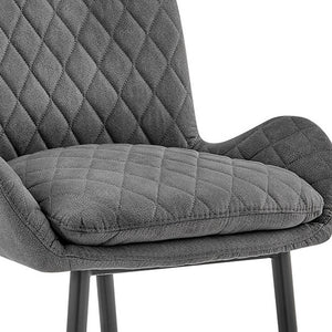 Homeroots 31" Charcoal And Black Iron Bar Height Bar Chair   476965