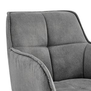 Homeroots 30" Charcoal And Black Iron Bar Height Bar Chair   476967