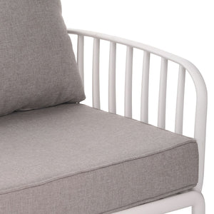 English Elm Christopher Knight Home® - ( SET OF 2 ) Outdoor Patio Club Chair with Waterproof Thick Cushions, Deep Seating, Modern Classic Style White+gray N780P199454W-2