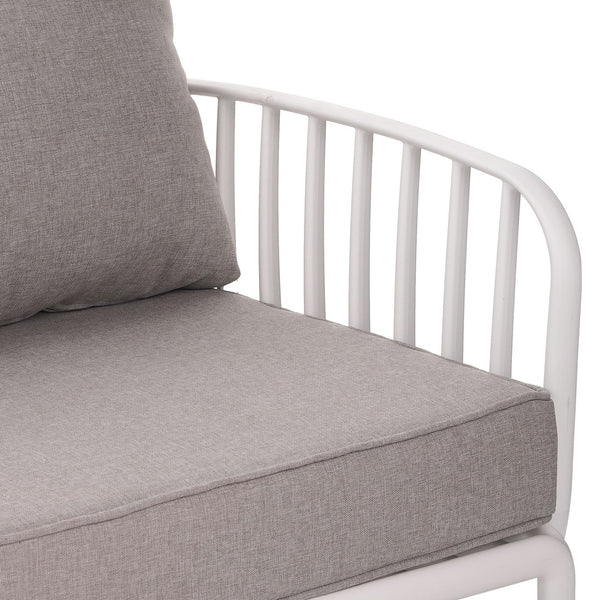 English Elm Christopher Knight Home® - ( SET OF 2 ) Outdoor Patio Club Chair with Waterproof Thick Cushions, Deep Seating, Modern Classic Style White+gray N780P199454W-2