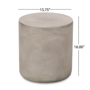 English Elm Christopher Knight Home® - Outdoor Lightweight Concrete Side Table - Modern, Durable Accent For Patio & Garden Use N773P351026G