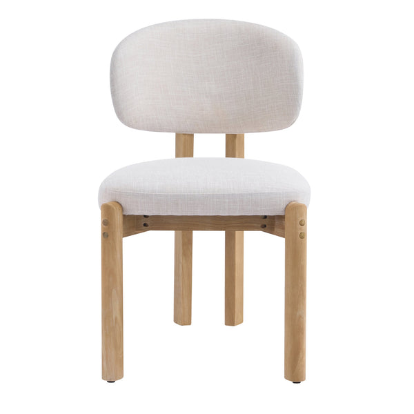 English Elm Christopher Knight Home® - Beige Scandinavian Dining Chairs Set Of 4 - Modern Upholstered, Natural Wood Frame, Comfort & Style N768P341563N_4