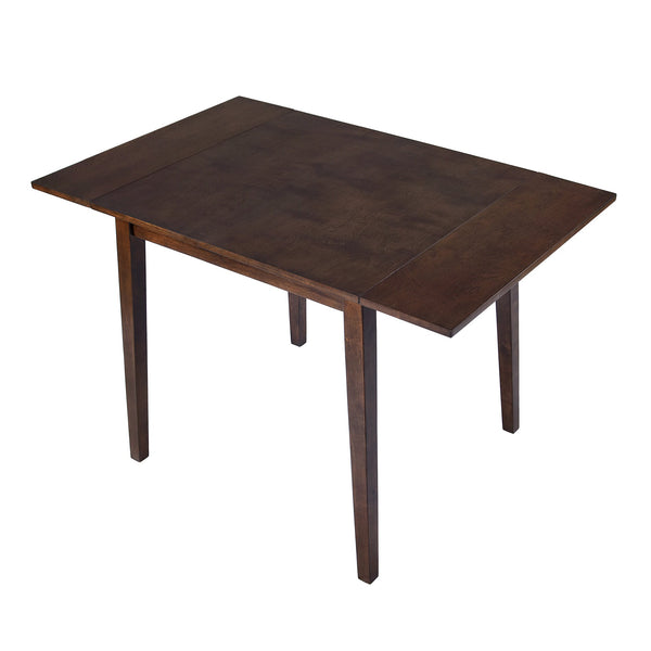 English Elm 29"- Extendable Dining Table with Rubberwood Legs, Space-Saving Folding Design Fits 4, Durable 250lb Capacity Brown N752P216387D