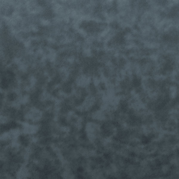 Homeroots 30" Blue And Silver Faux Leather And Iron Swivel Low Back Bar Height Bar Chair   477031