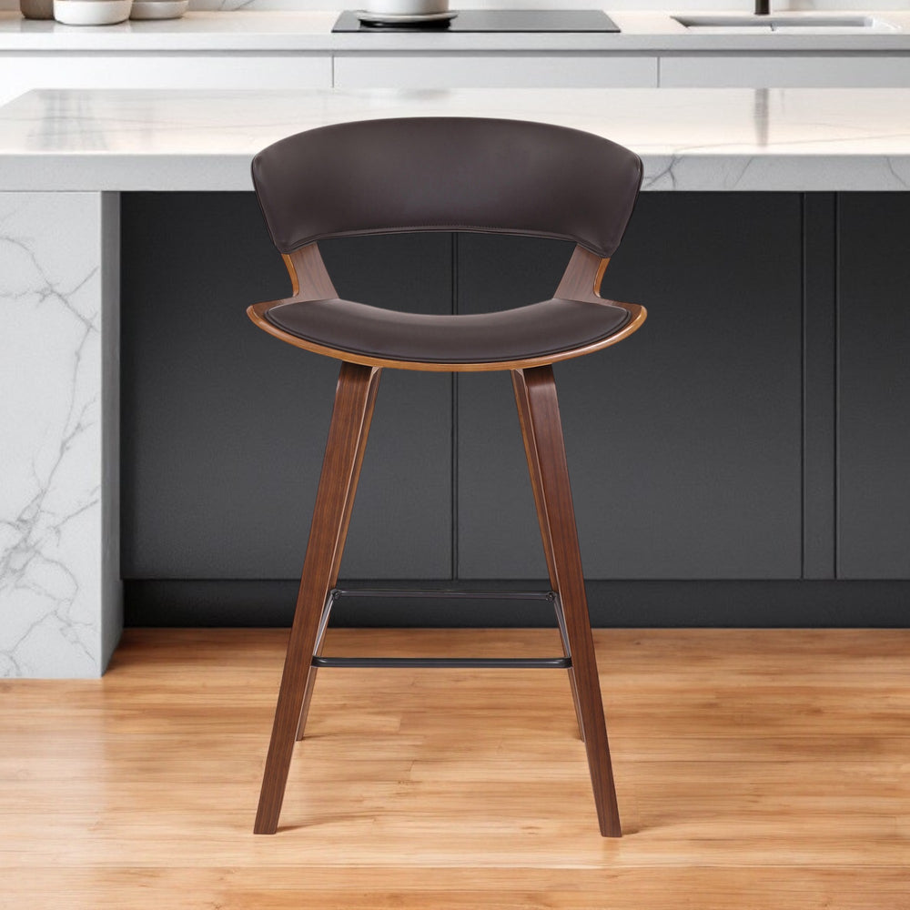 Homeroots 27" Iron Low Back Counter Height Bar Chair   477044