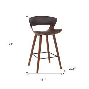 Homeroots 27" Iron Low Back Counter Height Bar Chair   477044