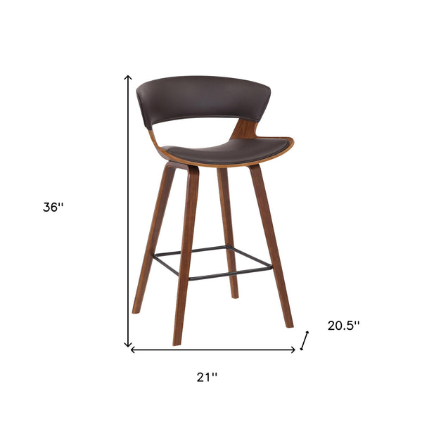 Homeroots 27" Iron Low Back Counter Height Bar Chair   477044