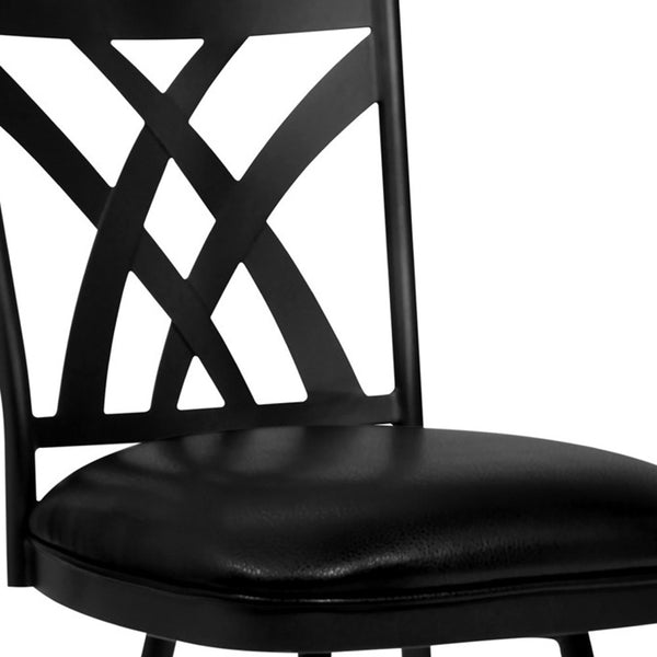 Homeroots 26" Black Iron Counter Height Bar Chair   477076