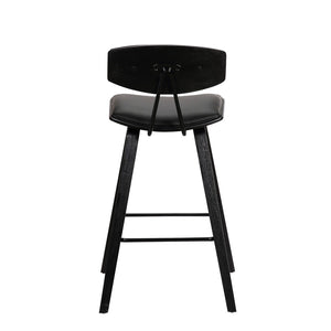 HomeRoots 26" Black Iron Low Back Counter Stool - Stylish, Durable Seating for Modern Kitchens & Bars 477084