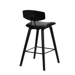 HomeRoots 26" Black Iron Low Back Counter Stool - Stylish, Durable Seating for Modern Kitchens & Bars 477084