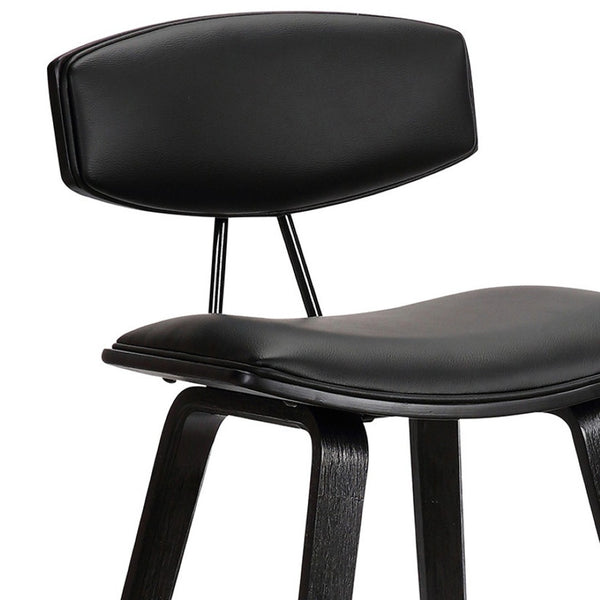 HomeRoots 26" Black Iron Low Back Counter Stool - Stylish, Durable Seating for Modern Kitchens & Bars 477084