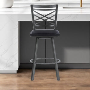 Homeroots 30" Iron Bar Height Bar Chair   477087