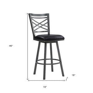 Homeroots 30" Iron Bar Height Bar Chair   477087
