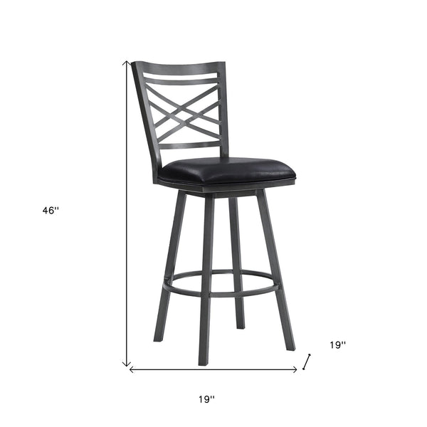 Homeroots 30" Iron Bar Height Bar Chair   477087