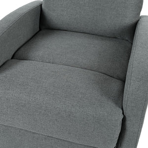 English Elm Christopher Knight Home® - Modern Recliner Plush Manual Recliner Chair with Ergonomic Support, 3-Position Backrest, Durable Fabric Comfort Charcoal N763P256491E