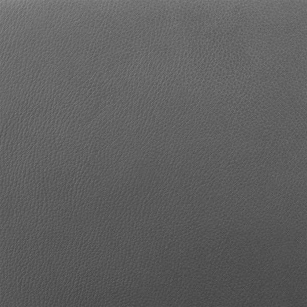 Homeroots 26" Gray And Silver Faux Leather And Iron Low Back Counter Height Swivel Bar Chair   477144