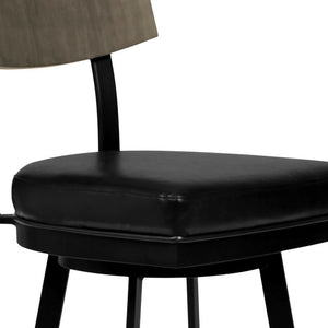 Homeroots 26" Black Iron Counter Height Bar Chair   477156