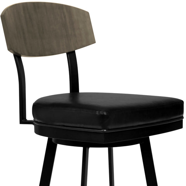 Homeroots 30" Black Iron Bar Height Bar Chair   477157