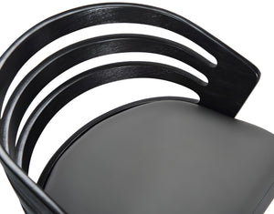 Homeroots 26" Gray And Black Iron Swivel Low Back Counter Height Bar Chair   477162