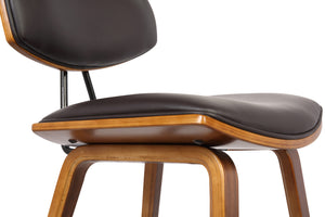 Homeroots 26" Brown Solid Wood Low Back Counter Height Bar Chair   477193